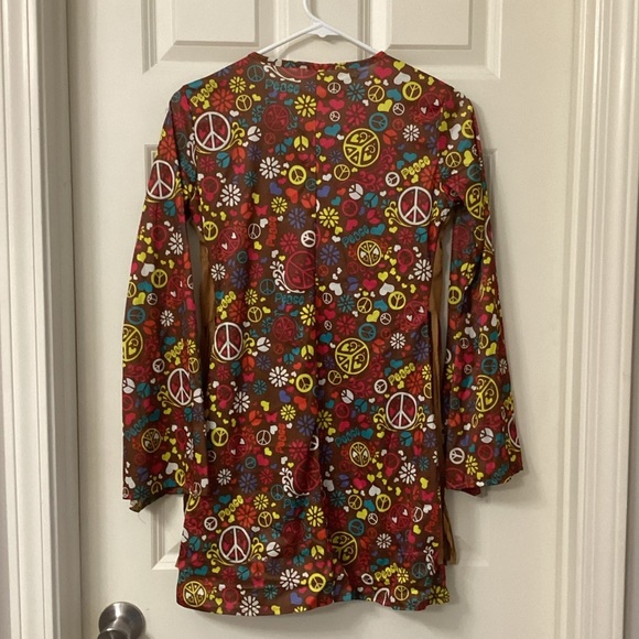 Spirit Peace and Love Hippie Costume with Fringe Women’s XSmall - Picture 3 of 5